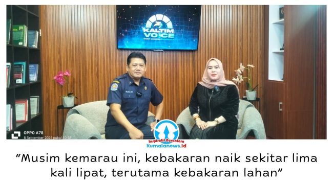 Kepala Damkarmat Kota Samarinda Hendra AH Serdjanalko mengungkapkan, kasus kebakaran lahan meningkat hingga lima kali lipat saat musim kemarau. Ia menyebut sekitar 90 persen kebakaran lahan dipicu aktivitas manusia. Foto: Yana Ashari.