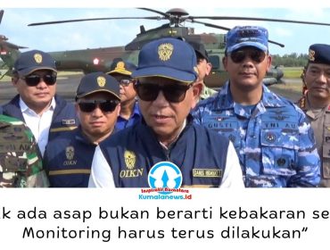 Staf Khusus Kepala Otorita IKN Danis H. Sumadilaga menyebut kondisi karhutla masih dinamis, dengan kepulan asap dan titik api baru kembali ditemukan di sejumlah lokasi. Foto: M Hilmansyah.
