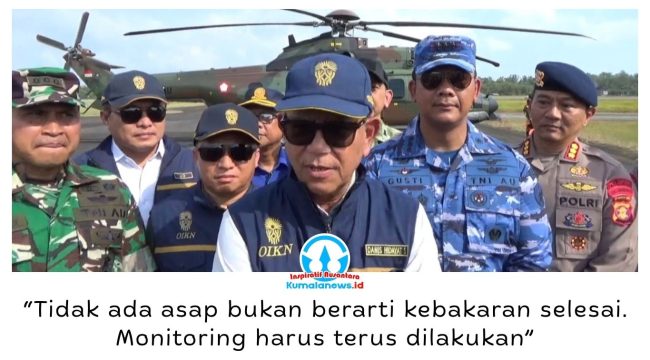 Staf Khusus Kepala Otorita IKN Danis H. Sumadilaga menyebut kondisi karhutla masih dinamis, dengan kepulan asap dan titik api baru kembali ditemukan di sejumlah lokasi. Foto: M Hilmansyah.