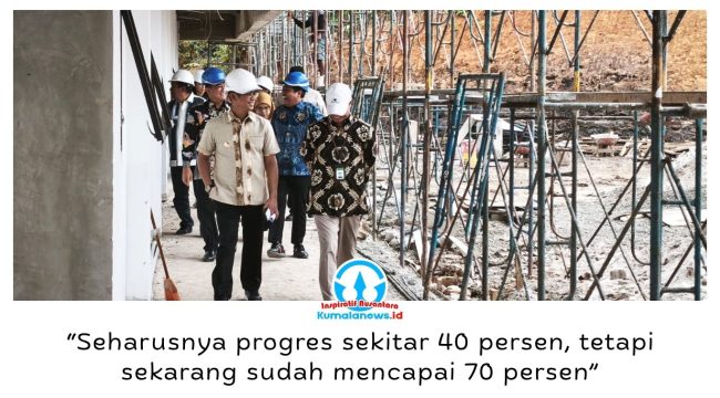 Wali Kota Balikpapan Dr. H. Rahmad Mas’ud meninjau pembangunan SMP Negeri 29 di kawasan Grand City, Kamis (10/9/2026). Progres pembangunan telah mencapai sekitar 70 persen dan ditargetkan rampung November 2026 untuk mendukung PPDB 2027. Foto: M Hilmansyah.