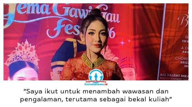 
 Panggung teater tak lagi identik dengan seni pertunjukan yang kuno. Bagi Queen Ananda Fitaloka, anggota Teater Sanggar Pilar Samarinda, teater menjadi ruang bagi generasi muda untuk menambah wawasan, mengasah kreativitas, sekaligus mengenal budaya daerah dengan kemasan yang lebih modern.