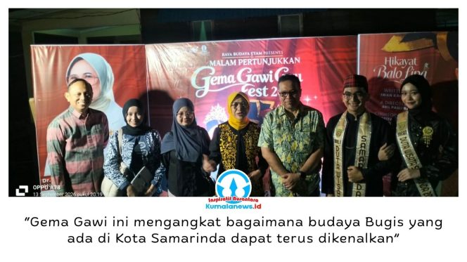 
 Duta Kebudayaan Kalimantan Timur 2026, Ananta, menegaskan pentingnya keterlibatan generasi muda dalam melestarikan budaya lokal agar tetap hidup dan tidak kehilangan akar di tengah perkembangan zaman. Hal itu disampaikannya usai menghadiri Gema Gawi Gau Fest 2026: “Hikayat Balo Lipa” di Kampung Ketupat, Samarinda, Minggu (13/9/2026) malam. Foto: Yana Ashari.