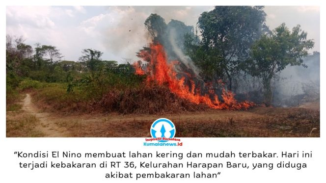 
 Camat Samarinda Seberang, Aditya Koesprayogi, mengimbau masyarakat mewaspadai potensi kebakaran lahan di tengah kondisi cuaca kering. Ia meminta warga tidak melakukan pembakaran lahan maupun sampah yang dapat memicu api meluas, disampaikan usai menghadiri Gema Gawi Gau Fest 2026 di Kampung Ketupat, Samarinda, Minggu (13/9/2026) malam.