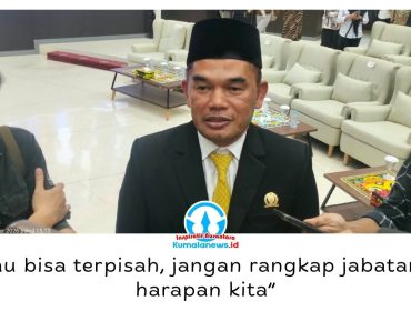 Ketua DPRD Provinsi Kalimantan Timur, Hasanuddin Mas’ud atau Hamas, menyoroti rangkap jabatan pelaksana tugas (Plt) pimpinan di RSUD Abdul Wahab Sjahranie (AWS) dan RSUD Kanujoso Djatiwibowo. Ia berharap pengelolaan kedua rumah sakit dapat dipisahkan agar pelayanan kepada masyarakat lebih optimal. Foto: Yana Ashari.