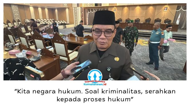 
 Wakil Wali Kota Balikpapan Dr H Bagus Susetyo meminta masyarakat menghormati proses hukum dan tidak menghakimi pihak yang terseret kasus dugaan pencabulan terhadap siswi SD sebelum ada kepastian hukum. Foto: M Hilmansyah.