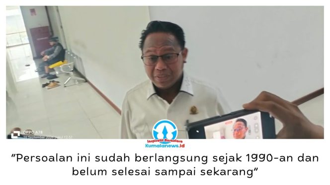 
 Ketua Komisi I DPRD Kota Samarinda, Samri Shaputra, menyampaikan bahwa persoalan administrasi dan pertanahan tersebut telah berlangsung sejak 1990-an dan hingga kini belum sepenuhnya terselesaikan. Foto: Yana Ashari.