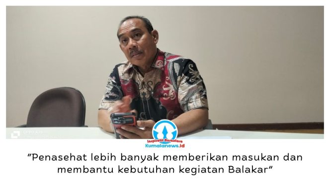 
 Penasehat Balakarcana Samarinda Ahmad Vananzda menyampaikan peran penasehat dalam mendukung kegiatan organisasi dan kepengurusan Balakarcana. Foto: Yana Ashari.