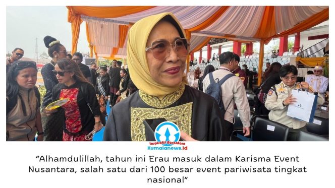 
 Anggota DPR RI Dapil Kalimantan Timur Hetifah Sjaifudian menyampaikan apresiasi atas masuknya Erau Adat Kutai 2026 dalam Karisma Event Nusantara (KEN) sebagai bagian dari agenda pariwisata nasional. Foto: Fairuzzabady.
