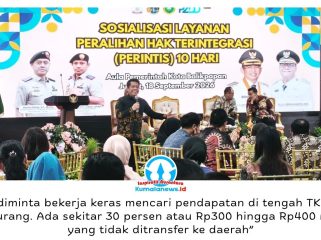 Plt Kepala BPPRD Kota Balikpapan, Irfan Taufik, menjelaskan upaya percepatan layanan BPHTB untuk memberikan kepastian waktu kepada masyarakat sekaligus mengoptimalkan penerimaan daerah. Foto: M Hilmansyah.