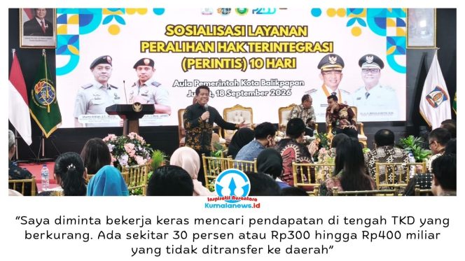
 Plt Kepala BPPRD Kota Balikpapan, Irfan Taufik, menjelaskan upaya percepatan layanan BPHTB untuk memberikan kepastian waktu kepada masyarakat sekaligus mengoptimalkan penerimaan daerah. Foto: M Hilmansyah.