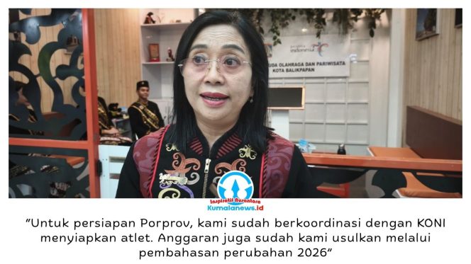 
 Kepala Disparpora Kota Balikpapan, Cokorda Ratih Kusuma, menyampaikan persiapan kontingen Balikpapan menghadapi Porprov Kaltim VIII melalui koordinasi bersama KONI. Foto: M Hilmansyah.