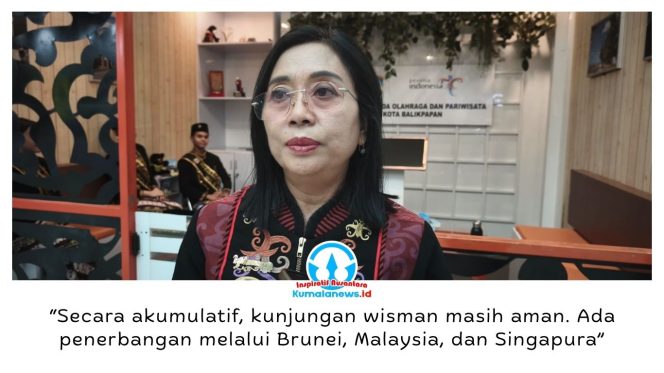 
 Kepala Disparpora Kota Balikpapan, Cokorda Ratih Kusuma, menyampaikan kondisi kunjungan wisatawan mancanegara di Balikpapan masih relatif aman di tengah kabut asap. Foto: M Hilmansyah.