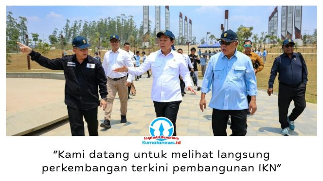 
 Ketua DPD RI Sultan B. Najamudin bersama Kepala Otorita IKN Basuki Hadimuljono dan jajaran meninjau langsung pembangunan Kawasan Legislatif di Nusantara, Selasa (22/9/2026). Foto: Humas Otorita IKN.