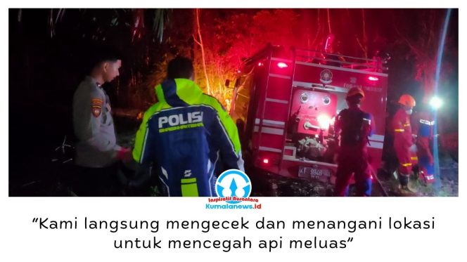 
 Kapolsek Balikpapan Timur AKP M Chusen mengatakan, polisi bersama unsur terkait langsung mendatangi lokasi kebakaran setelah menerima laporan masyarakat untuk mencegah api meluas. Foto: M Hilmansyah.
