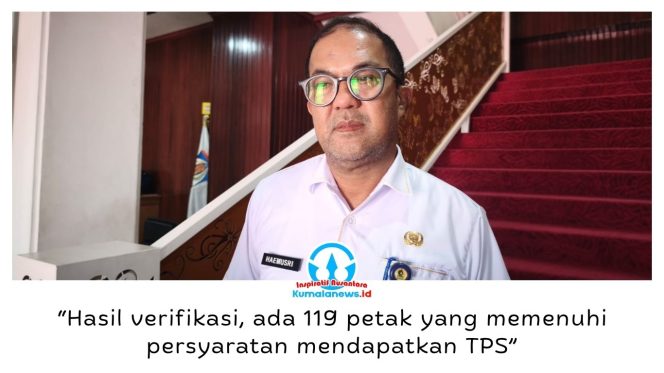 
 Kepala Dinas Perdagangan Kota Balikpapan, Haemusri Umar, menyampaikan hasil verifikasi pedagang terdampak kebakaran Pasar Sepinggan. Dari 250 petak yang terbakar, 119 dinyatakan memenuhi syarat mendapatkan TPS. Foto: M Hilmansyah.