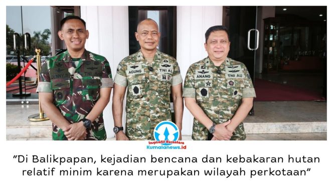 
 Tim Penyuluh Karhutla Mabes TNI AD usai bertemu Wali Kota Balikpapan di Balai Kota Balikpapan, Rabu (23/9/2026), dalam rangka edukasi dan mitigasi kebakaran hutan dan lahan. Foto: M Hilmansyah.