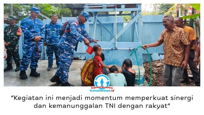 
 Lanud Dhomber meresmikan fasilitas air bersih bagi warga Pantai Seraya, Kelurahan Sepinggan Raya, Balikpapan Selatan, Rabu (23/9/2026), dalam rangka HUT ke-81 TNI. Peresmian turut dihadiri unsur TNI-Polri, pemerintah kelurahan, serta masyarakat setempat. Foto: M Hilmansyah.