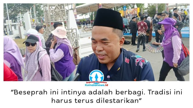 
 Ketua DPRD Kutai Kartanegara Ahmad Yani menegaskan, tradisi Beseprah mengandung nilai berbagi yang perlu terus dijaga dan dilestarikan sebagai bagian dari kebudayaan Kutai. Foto: Indirwan.