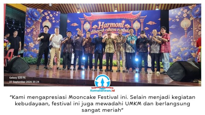 
 Ketua FKUB Kota Samarinda periode 2026–2031, Syaparuddin, mengapresiasi pelaksanaan Mooncake Festival di Kelenteng Thien Ie Khong Samarinda, Minggu (27/9/2026) malam. Menurutnya, kegiatan tersebut tidak hanya melestarikan budaya, tetapi juga memperkuat kebersamaan masyarakat di tengah keberagaman serta memberikan ruang bagi pelaku UMKM setempat.