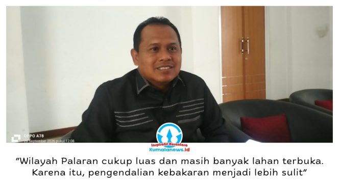 
 Anggota Komisi III DPRD Kota Samarinda, Jasno, mengimbau masyarakat meningkatkan kewaspadaan terhadap potensi Karhutla, khususnya di Kecamatan Palaran yang memiliki wilayah luas dan sejumlah kawasan sulit dijangkau. Foto: Yana Ashari.