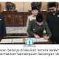 Wali Kota Balikpapan Dr. H. Rahmad Mas’ud, SE., ME., usai menandatangani kesepakatan Perubahan APBD 2026 dalam rapat paripurna DPRD Kota Balikpapan, Senin (28/9/2026). Foto: M Hilmansyah.