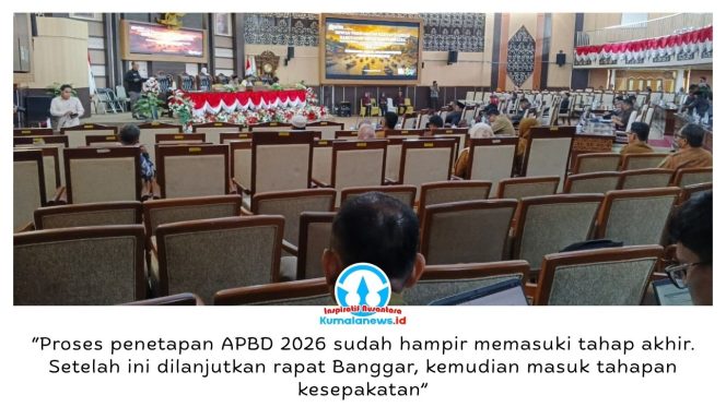 
 Rapat Paripurna DPRD Kabupaten Kutai Kartanegara membahas Rancangan Peraturan Daerah tentang Perubahan APBD Tahun Anggaran 2026. Foto: Indirwan.