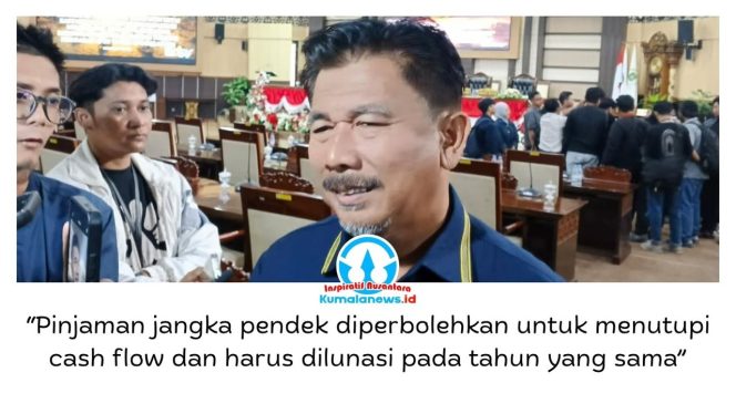 
 Sekda Kukar, Sunggono, menjelaskan pinjaman jangka pendek kepada Bank Kaltimtara digunakan untuk menjaga arus kas daerah dan wajib dilunasi dalam tahun anggaran yang sama. Foto: Indirwan.