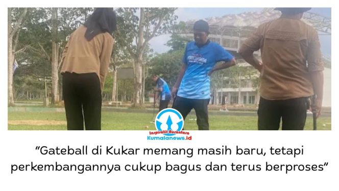 
 Sekretaris Dispora Kukar, Dery Wardana, menyebut perkembangan gateball cukup positif, ditandai dengan latihan rutin atlet untuk meningkatkan kemampuan dan pengalaman bertanding. Foto: Indirwan.