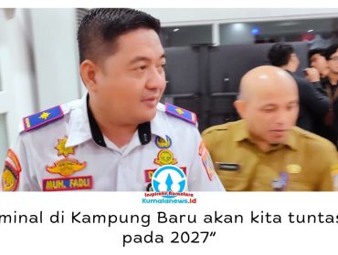 Kepala Dishub Balikpapan Muhammad Fadli Pathurrahman menyampaikan pembangunan Terminal Dermaga Baru Tengah di Kampung Baru akan dilanjutkan dan ditargetkan tuntas pada 2027. Foto: M Hilmansyah.