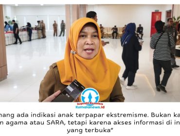 Plt Kepala DP3AKB Balikpapan Nursyamsiarni D Larose menyebut paparan ekstremisme pada anak lebih berkaitan dengan keterbukaan akses informasi di internet, bukan doktrin agama maupun isu SARA. Foto: M Hilamnsyah.