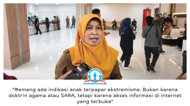 
 Plt Kepala DP3AKB Balikpapan Nursyamsiarni D Larose menyebut paparan ekstremisme pada anak lebih berkaitan dengan keterbukaan akses informasi di internet, bukan doktrin agama maupun isu SARA. Foto: M Hilamnsyah.