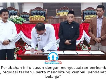 Penandatanganan kesepakatan bersama Rancangan Peraturan Daerah (Raperda) tentang Perubahan APBD Kabupaten Kutai Kartanegara Tahun Anggaran 2026. Foto: Indirwan.