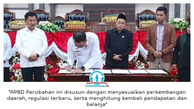 
 Penandatanganan kesepakatan bersama Rancangan Peraturan Daerah (Raperda) tentang Perubahan APBD Kabupaten Kutai Kartanegara Tahun Anggaran 2026. Foto: Indirwan.