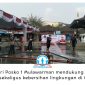 Menjelang pelantikan Pengurus Balakarcana Kota Samarinda Masa Bhakti 2026–2031, Posko 1 Mulawarman melakukan penyemprotan dan pembersihan lingkungan di kawasan Citra Niaga, Samarinda, Sabtu (26/9/2026). Foto: Yana Ashari.
