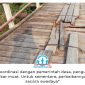 Kondisi jembatan besi di jalur Dusun Oloy, Desa Kayu Batu (Sebrang), Kecamatan Muara Muntai, Kukar, mengalami penurunan pada badan jembatan dan kerusakan sejumlah tiang penyangga hingga patah.