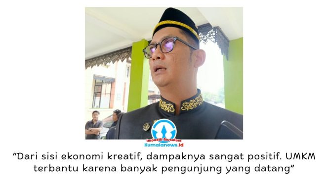 
 Anggota DPRD Kukar Hendra menilai tingginya antusiasme masyarakat dan wisatawan selama Festival Erau turut mendorong geliat UMKM serta membuka peluang pemasaran produk lokal. Foto: Indirwan.