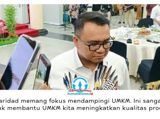 Bupati Kukar Aulia Rahman Basri saat memberikan keterangan terkait Workshop One Village One Product (OVOP) di Kecamatan Kembang Janggut. Foto: Indirwan.