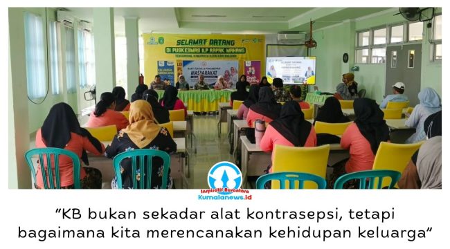 Sosialisasi dan edukasi program KB dan kontrasepsi serta pelayanan kesehatan KB gratis di Puskesmas Rapak Mahang, Kelurahan Timbau, Tenggarong, Kukar. Foto: Indirwan.