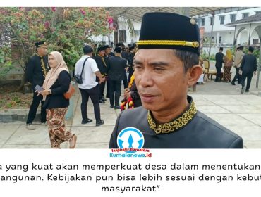 Anggota DPRD Kukar, Junadi, mendorong keberhasilan Desa Sumbersari dalam program Desa Cinta Statistik (Desa Cantik) menjadi contoh bagi desa lainnya. Menurutnya, penguatan data desa penting untuk mendukung perencanaan dan kebijakan pembangunan yang lebih tepat sasaran. Foto: Indirwan.