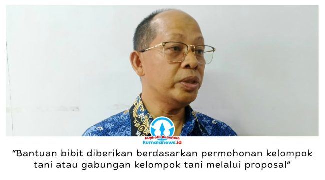 Sekretaris Disbun Kukar, Samsiar, mengatakan bantuan bibit diberikan berdasarkan proposal kelompok tani yang terlebih dahulu diverifikasi sebelum direalisasikan. Foto: Indirwan.