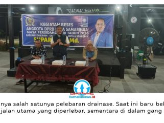 Anggota DPRD Kota Samarinda, Suparno, menyerap aspirasi warga terkait persoalan drainase di RT 23 dan RT 25, Kelurahan Selili. Warga meminta normalisasi dan pelebaran drainase untuk mengantisipasi genangan saat musim penghujan.