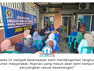 Anggota DPRD Kota Samarinda, Joko Wiratno, menyerap aspirasi warga dalam Reses Masa Persidangan III Tahun 2026 di Perum Bumi Sempaja, Samarinda, Minggu (4/10/2026) malam, khususnya terkait pembangunan infrastruktur dan peningkatan pelayanan publik.