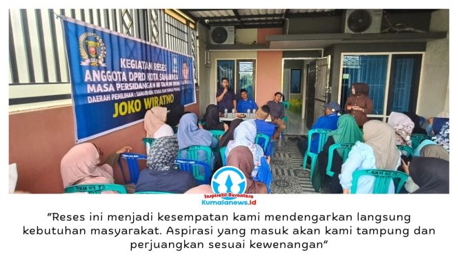 
 Anggota DPRD Kota Samarinda, Joko Wiratno, menyerap aspirasi warga dalam Reses Masa Persidangan III Tahun 2026 di Perum Bumi Sempaja, Samarinda, Minggu (4/10/2026) malam, khususnya terkait pembangunan infrastruktur dan peningkatan pelayanan publik.