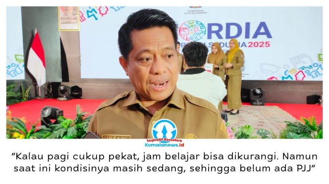 
 Kepala Disdikbud Kota Balikpapan, Irfan Taufik, menyatakan kebijakan pembelajaran akan disesuaikan secara bertahap dengan kondisi kualitas udara dan dampaknya terhadap kesehatan siswa serta tenaga pendidik. Foto: M Hilmansyah.