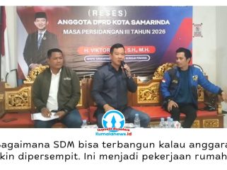 Anggota DPRD Kota Samarinda, Viktor Yuan, menyoroti kondisi fiskal daerah yang menjadi tantangan dalam pelaksanaan pembangunan dan penyerapan aspirasi masyarakat. Hal itu disampaikannya saat Reses Masa Persidangan III Tahun 2026, Senin (5/10/2026), sebagai momentum menyerap langsung berbagai aspirasi dan kebutuhan warga di daerah pemilihannya. Foto: Yana Ashari.