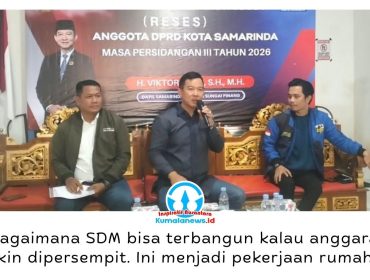 Anggota DPRD Kota Samarinda, Viktor Yuan, menyoroti kondisi fiskal daerah yang menjadi tantangan dalam pelaksanaan pembangunan dan penyerapan aspirasi masyarakat. Hal itu disampaikannya saat Reses Masa Persidangan III Tahun 2026, Senin (5/10/2026), sebagai momentum menyerap langsung berbagai aspirasi dan kebutuhan warga di daerah pemilihannya. Foto: Yana Ashari.