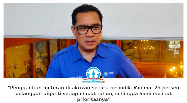 Direktur Utama PTMB, Yudhi Saharuddin, mengimbau pelanggan segera melaporkan kehilangan meteran dan membuat berita acara sebagai dasar pemeriksaan serta proses penggantian. Foto: M Hilmansyah.