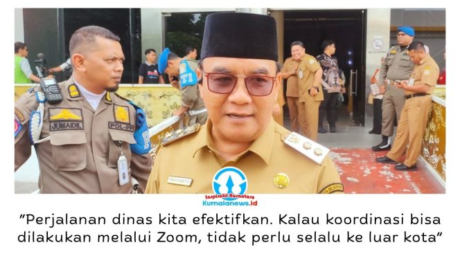 
 Wakil Wali Kota Balikpapan, Bagus Susetyo, mengatakan pemanfaatan teknologi digital untuk rapat dan koordinasi menjadi salah satu strategi menekan perjalanan dinas sekaligus menghemat anggaran. Foto: M Hilmansyah.