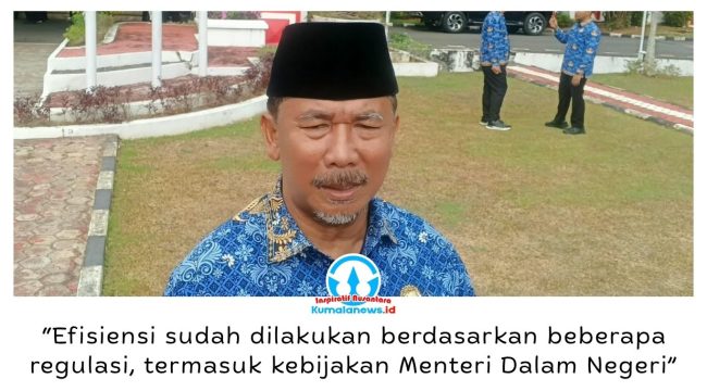 Sekda Kukar Sunggono menyebut efisiensi anggaran dilakukan pada sejumlah belanja, mulai dari perjalanan dinas, belanja penunjang dan operasional hingga kendaraan dinas. Kebijakan tersebut disesuaikan dengan regulasi pemerintah pusat dan kondisi keuangan daerah. Foto: Indirwan.