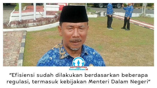 
 Sekda Kukar Sunggono menyebut efisiensi anggaran dilakukan pada sejumlah belanja, mulai dari perjalanan dinas, belanja penunjang dan operasional hingga kendaraan dinas. Kebijakan tersebut disesuaikan dengan regulasi pemerintah pusat dan kondisi keuangan daerah. Foto: Indirwan.